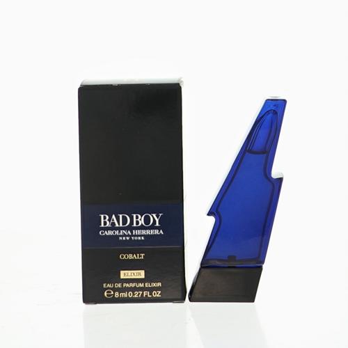 Bad Boy Cobalt Elixir Cologne By Carolina Herrera 0.27 Oz Eau De Parfum Elixir Spray For Men In Mini