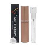 Rose Gold Atomizer by Spin N Spray 0.34 oz Spray for Unisex