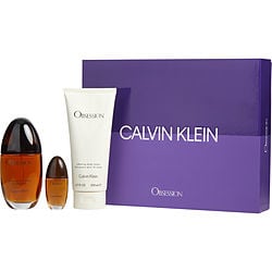 Calvin Klein Ck Obsession 3 Pc Set Eau De Parfum Spray 3.4, Eau De Parfum Spray 0.5, B/L 6.7 Oz Perfume