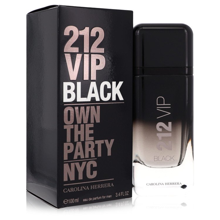 212 Vip Black Cologne by Carolina Herrera EDP Spray 3.4 Oz / 100 Ml for Men