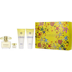 Versace Versace Yellow Diamond 4 Pc Set Eau De Toilette Spray 3.0, Sg 3.4, Bl 3.4, Bag Perfume