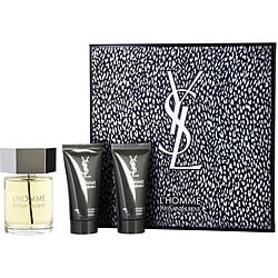 Yves De Sistelle Ysl L Homme 3 Pc Set Eau De Toilette Spray 3.3, Sg 1.6, Asb 1.6 Oz Cologne