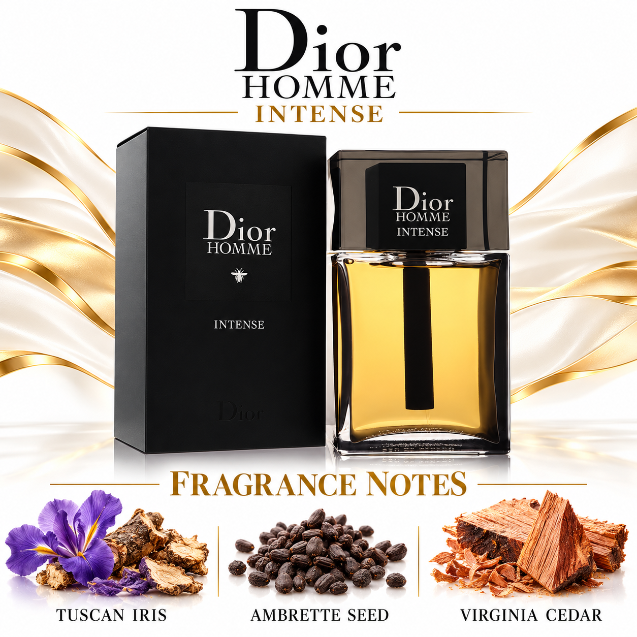 Dior Homme Intense 150 mL Eau de Parfum for Men — 03 fragrance notes