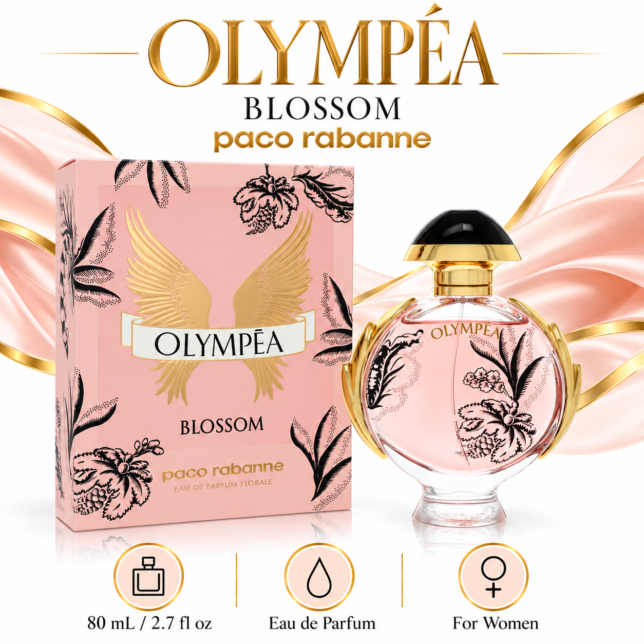 Paco Rabanne Olympea Blossom 80 mL Eau de Parfum for Women size type gender