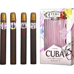 Cuba Cuba Quad 1 4 Pc Set Heartbreaker, La Vida, Victory, Vip 1.17 Oz Perfume