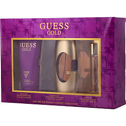 Guess Guess Gold 3 Pc Set Eau De Parfum Spray 2.5, Bl 6.7, Spray 0.5 Oz Perfume