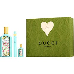 Gucci Gucci Flora Gorgeous Gardenia Jasmine 3 Pc Set Eau De Parfum Spray 3.3, Spray 0.16, Spray 0.33 Oz Perfume