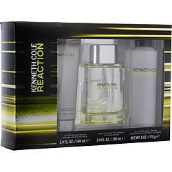 Kenneth Cole Kenneth Cole Reaction 3 Pc Set Eau De Toilette Spray 3.4, Asb 3.4, Body Spry 6.0 Oz Cologne