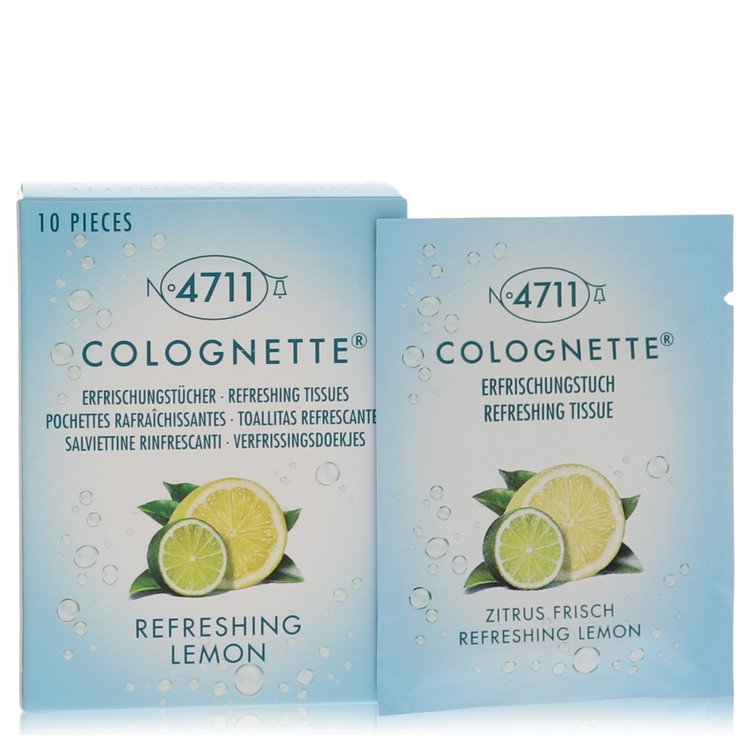 4711 Colognette Refreshing Lemon Cologne by 4711 Box Of 10 Refreshing Tissues -- for Men - Authentic Fragrance - Discount Men Perfume or Cologne Fragrance