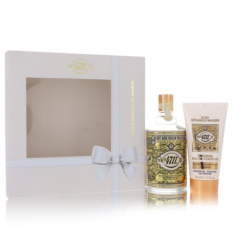4711 Floral Collection Jasmine Cologne by 4711 Gift Set (Unisex) -- 3.4 oz Cologne Spray + 1.7 oz Shower Gel for Men - Authentic Fragrance - Discount Men Perfume or Cologne Fragrance