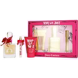 Juicy Couture Viva La Juicy 3 Pc Set Eau De Parfum Spray 3.4, B/L 4.2, Spray 0.33 Oz Perfume