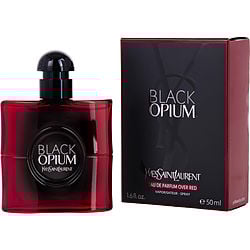 Opium Black By Yves Saint Laurent 1.7 oz Eau De Parfum Over Red Spray for Women