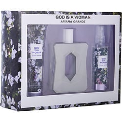 Arianagrande Ariana Grande God Is A Woman 3 Pc Set Eau De Parfum Spray 3.4, Bc 3.4, Bm 8.0 Oz Perfume