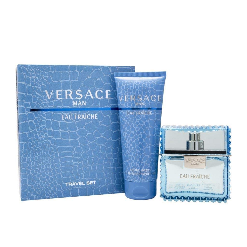 Eau Fraiche Travel Set 2 Pcs by Versace Eau De Toilette Spray for Men - Perfumes4All