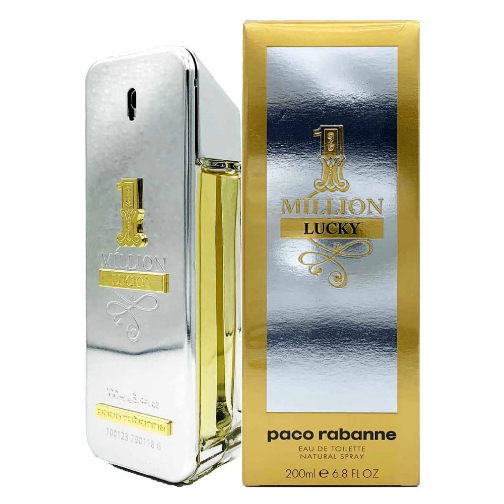 1 Million Lucky by Paco Rabanne 6.8 oz Eau De Toilette Spray for Men - Perfumes4All