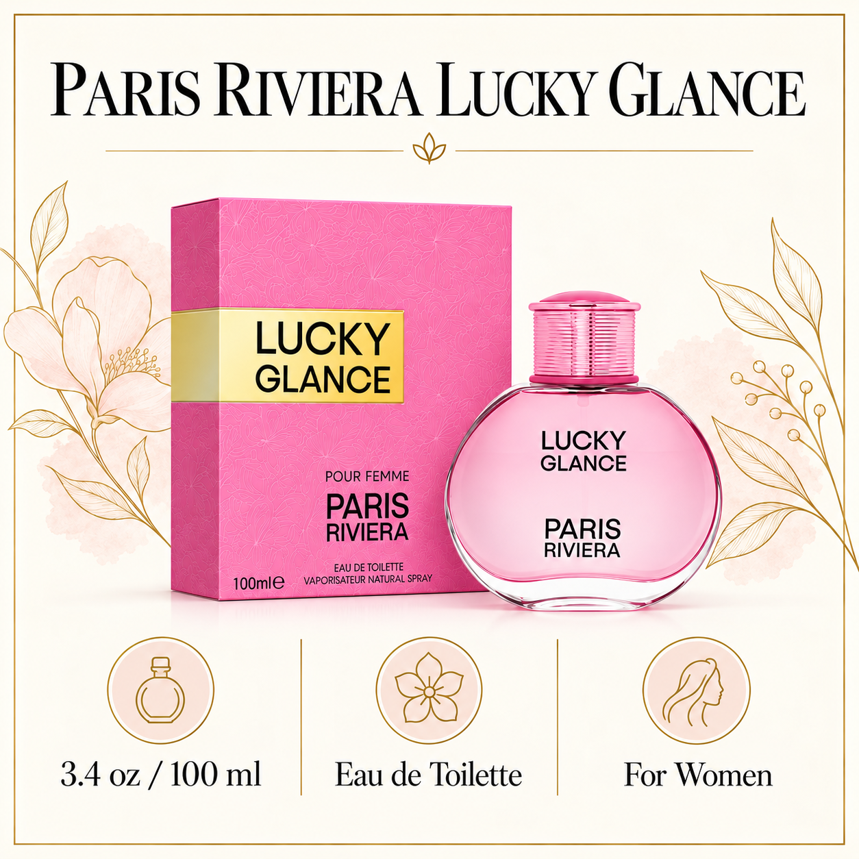 Riviera Lucky Glance by Paris 3.4 Oz Eau De Toilette Spray for Women - Size [Drive:10eSmfkVEOurHXkEyoiP2inNINYYRRySi]