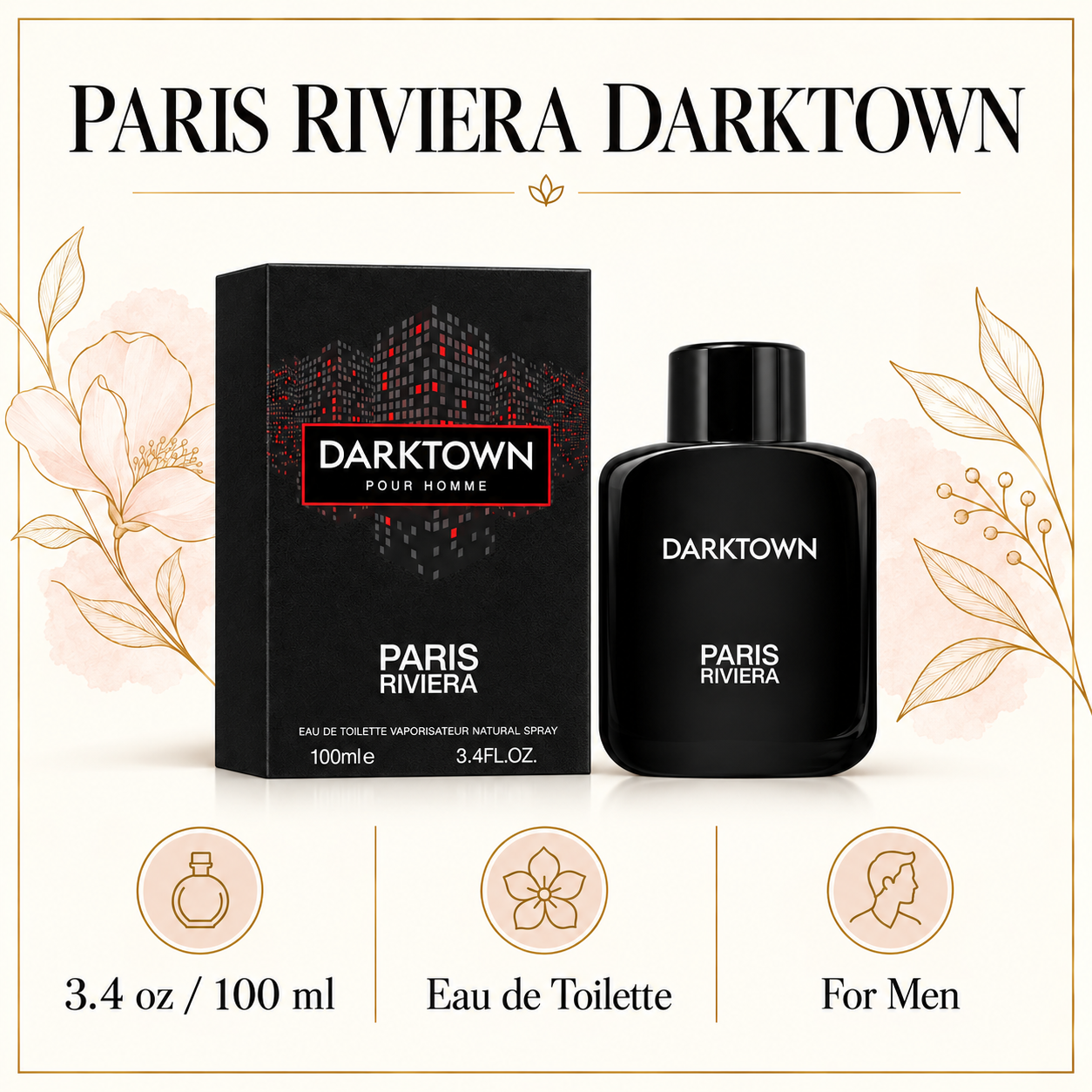 Riviera Dark Town by Paris 3.4 Oz Eau De Toilette Spray for Men - Size [Drive:1Oa3lvZubi7SqqlCbx3H8w1NYkIP0k59M]