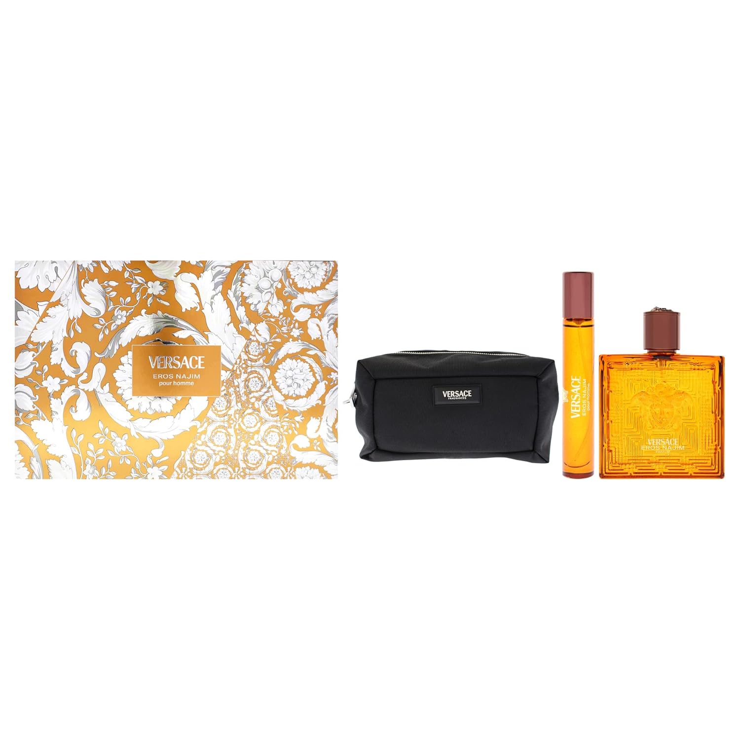Eros Najim Gift Set 2 Pcs With Trousse by Versace Spray for Unisex - Perfumes4All