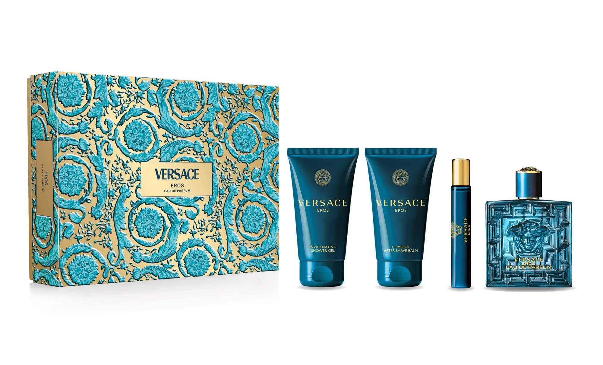 Versace Eros by Versace Gift Set 4 pc EDP for Men