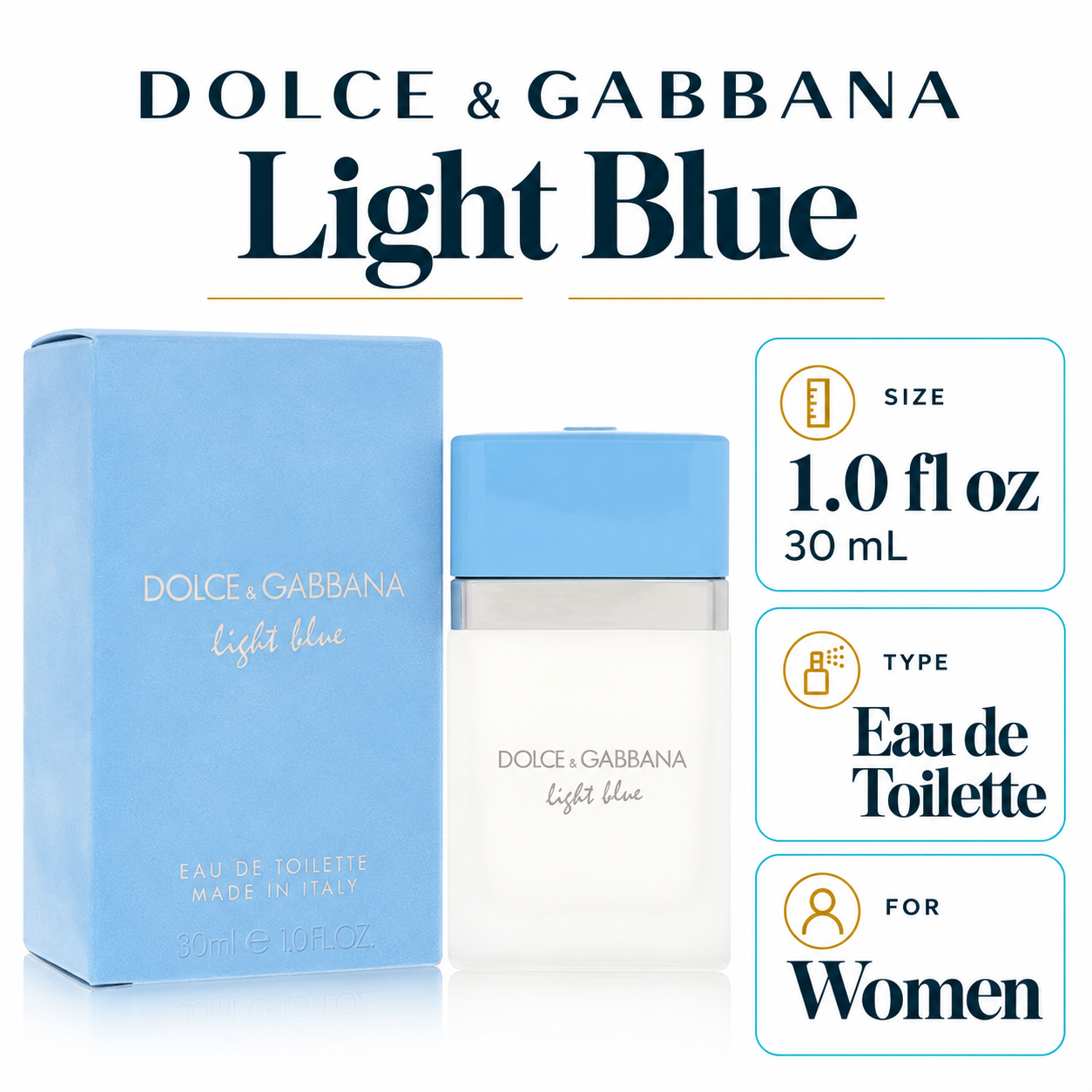Dolce & Gabbana Light Blue Women 30 mL Eau de Toilette - size, type and gender
