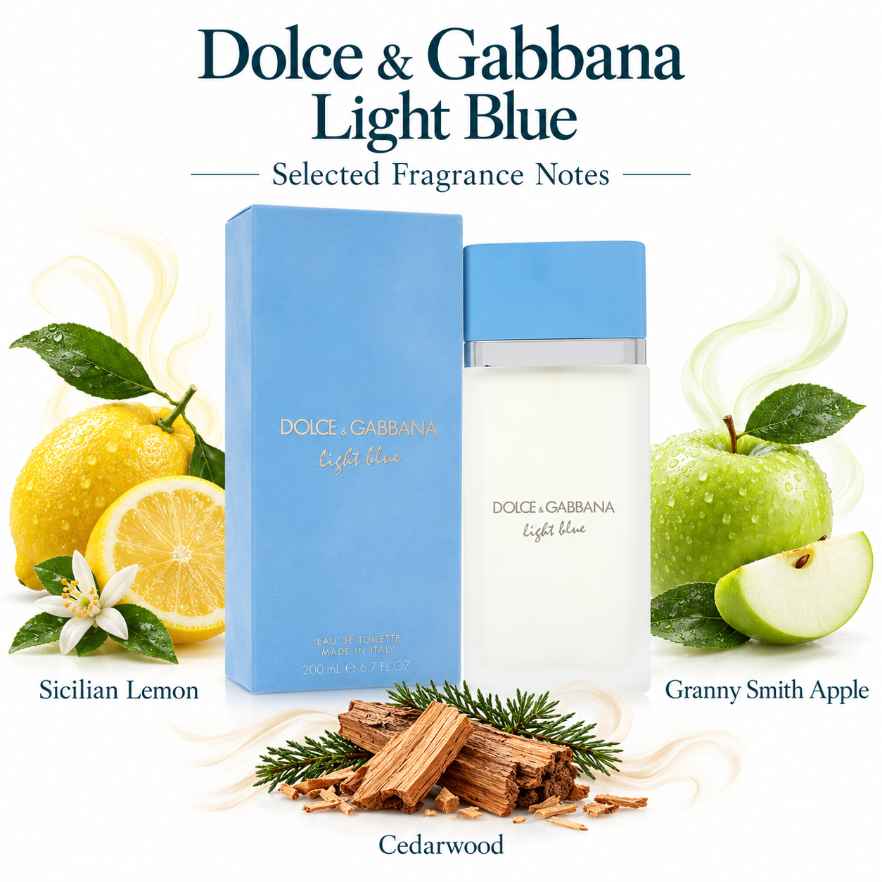 Dolce & Gabbana Light Blue Women 200 mL Eau de Toilette - fragrance notes