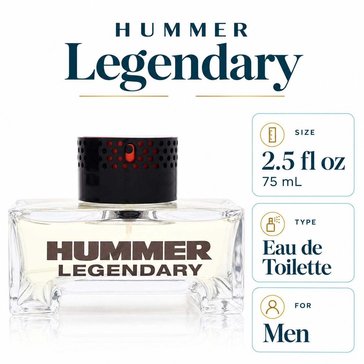 Hummer Legendary 75 mL Eau de Toilette for men size type and gender