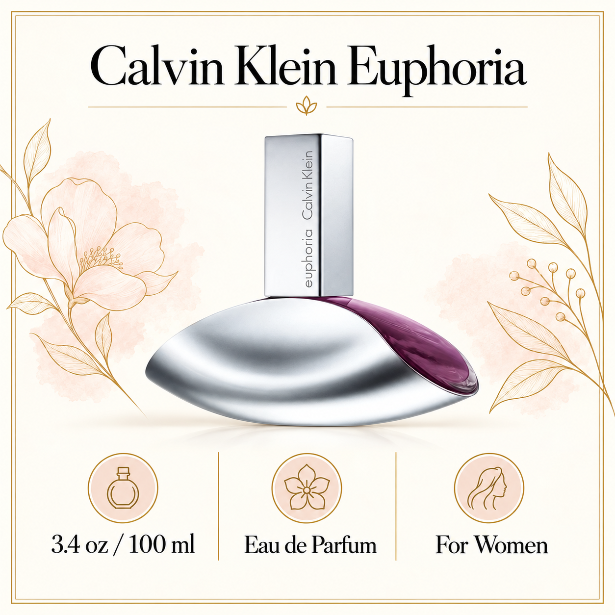 Euphoria by Calvin Klein 3.4 Oz Eau De Parfum Spray for Women Tester - Size [Drive:1dSpzgr-mMKb6IcDvGTstOPiVMcLHXWfQ]