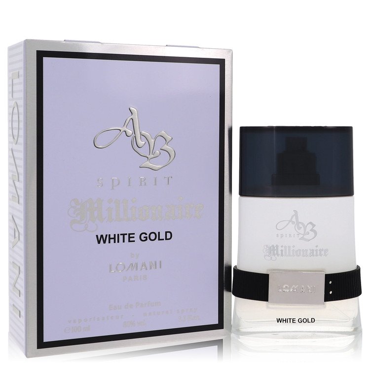 Ab Spirit Millionaire White Gold Cologne by Lomani Eau De Parfum Spray 3.3 oz for Men - Authentic Fragrance - Discount Men Perfume or Cologne Fragrance