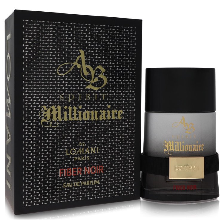 Ab Spirit Millionaire Fiber Noir Cologne by Lomani Eau De Parfum Spray 3.3 oz for Men - Authentic Fragrance - Discount Men Perfume or Cologne Fragrance