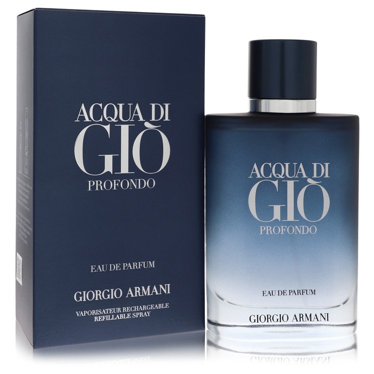 Acqua Di Gio Profondo Cologne by Giorgio Armani Eau De Parfum Spray Refillable 3.3 oz for Men - Authentic Fragrance - Discount Men Perfume or Cologne Fragrance