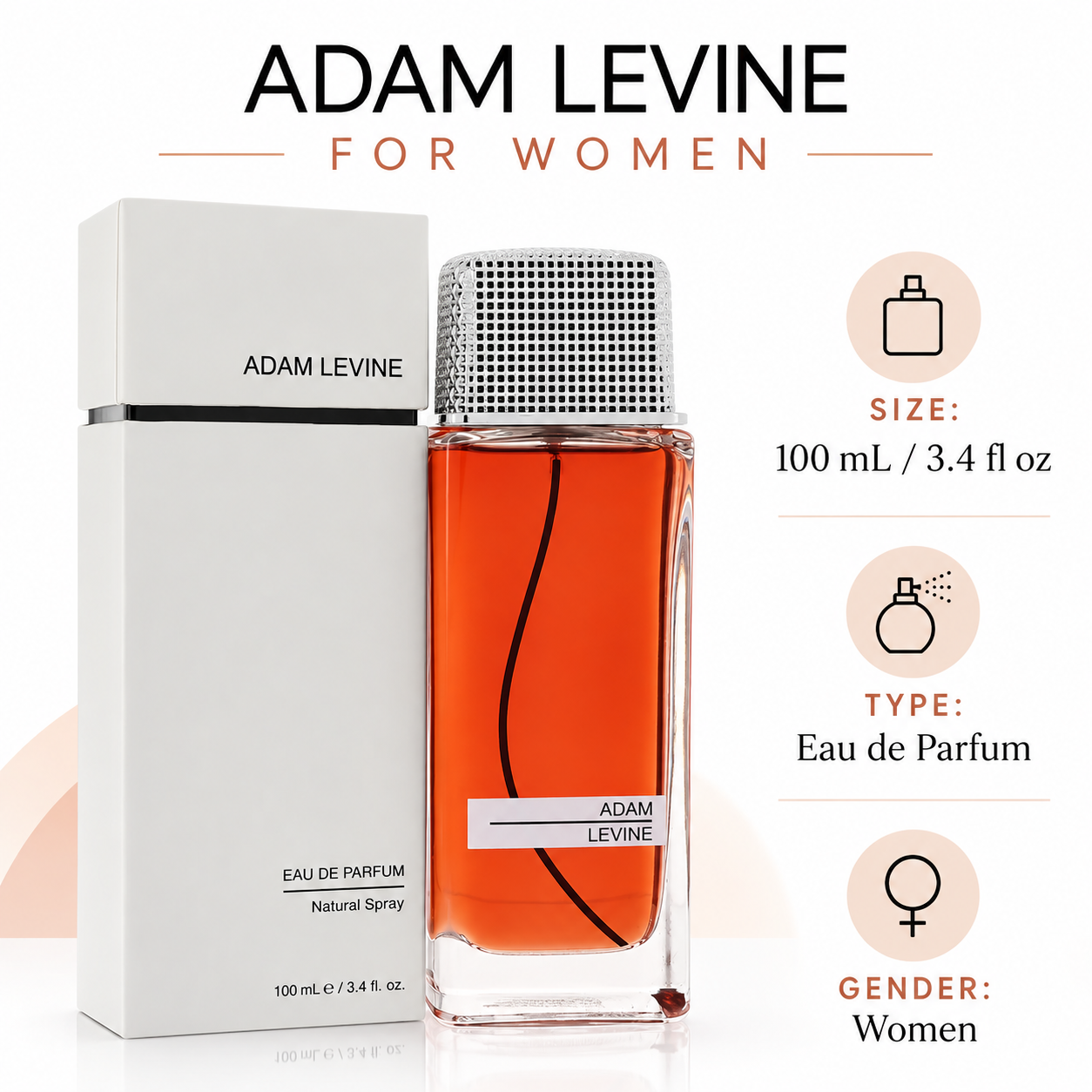 by Adam Levine 3.4 oz Eau De Parfum Spray for Women — size, type and gender