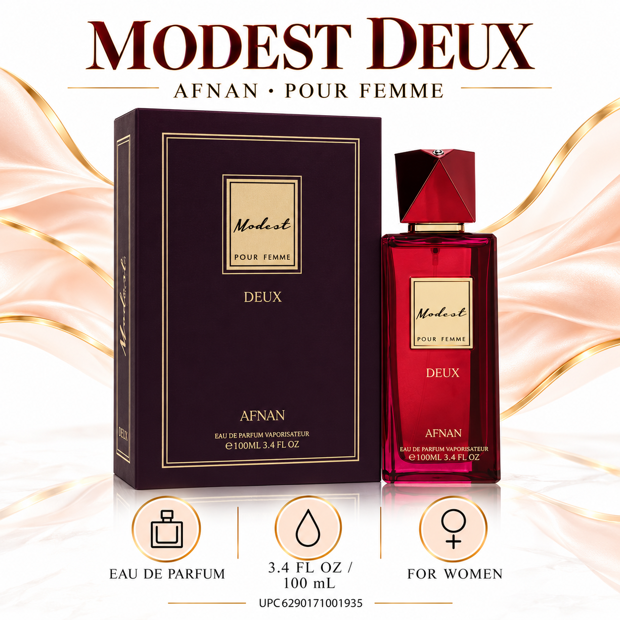 Afnan Modest Deux Pour Femme Eau de Parfum 3.4 oz 100 mL Women size type gender — Drive 1ucQOm2uInpuksq_AGBXKCCHMIWgv_OZN SHA256 40431bbb