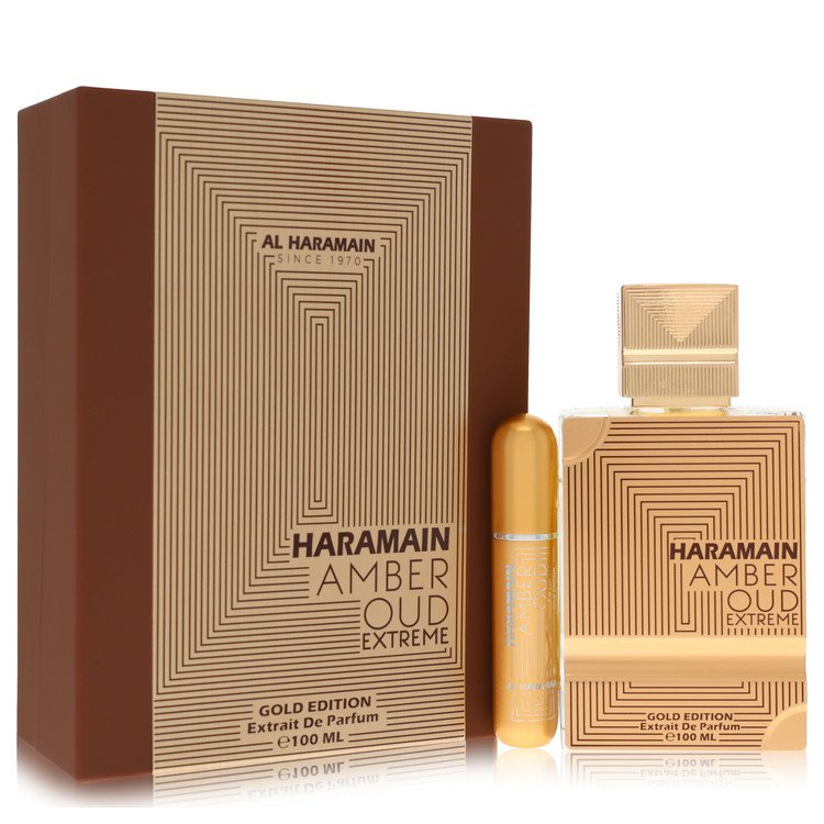 Amber by Al Haramain 3.4 oz oz Gift Set 3.4 Oz 3.4 Pure Perfume Spray + 0.34 Oz - Perfumes4All
