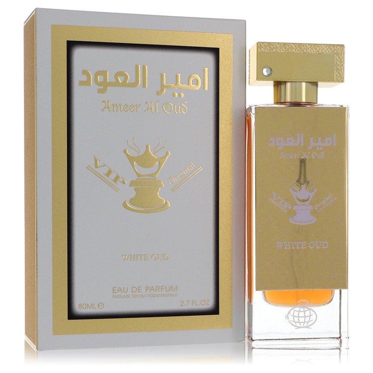Ameer Al Oud Vip Original White Oud Cologne by Fragrance World Eau De Parfum Spray (Unisex) 2.7 oz for Men - Authentic Fragrance - Discount Men Perfume or Cologne Fragrance