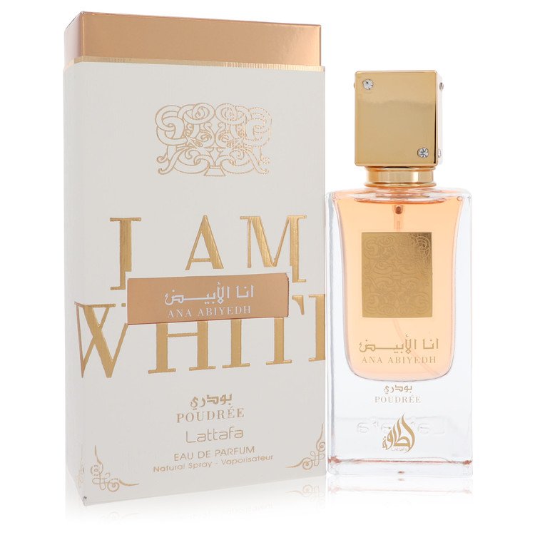 Ana Abiyedh I am White Poudree Perfume by Lattafa Eau De Parfum Spray (Unisex) 2 oz for Women - Authentic Fragrance - Discount Women Perfume or Cologne Fragrance