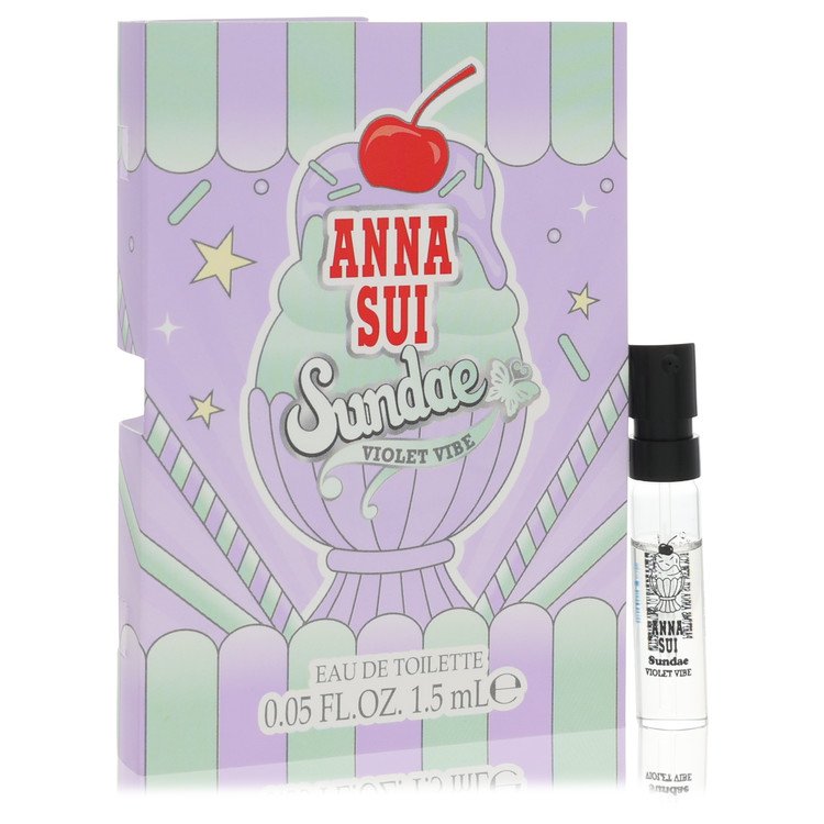 Anna Sui Sundae Violet Vibe Perfume by Anna Sui Vial (sample) .05 oz for Women - Authentic Fragrance - Discount Women Perfume or Cologne Fragrance