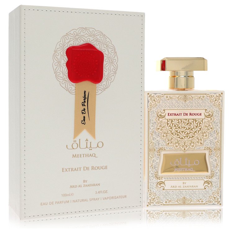 Ard Al Zaafaran Meethaq Extrait De Rouge Cologne by Al Zaafaran Eau De Parfum Spray (Unisex) 3.4 oz for Men - Authentic Fragrance - Discount Men Perfume or Cologne Fragrance