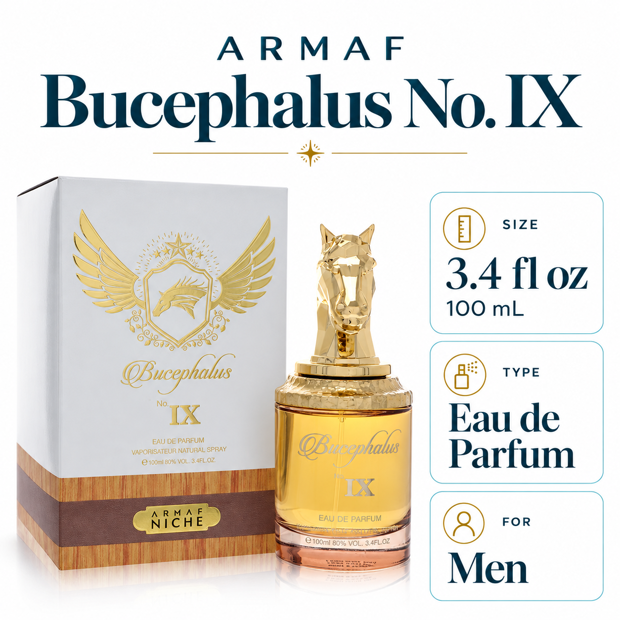 Armaf Bucephalus No. IX — size, type and gender