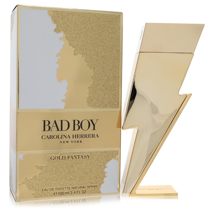 Bad Boy Gold Fantasy Cologne by Carolina Herrera Eau De Toilette Spray 3.4 oz for Men - Authentic Fragrance - Discount Men Perfume or Cologne Fragrance