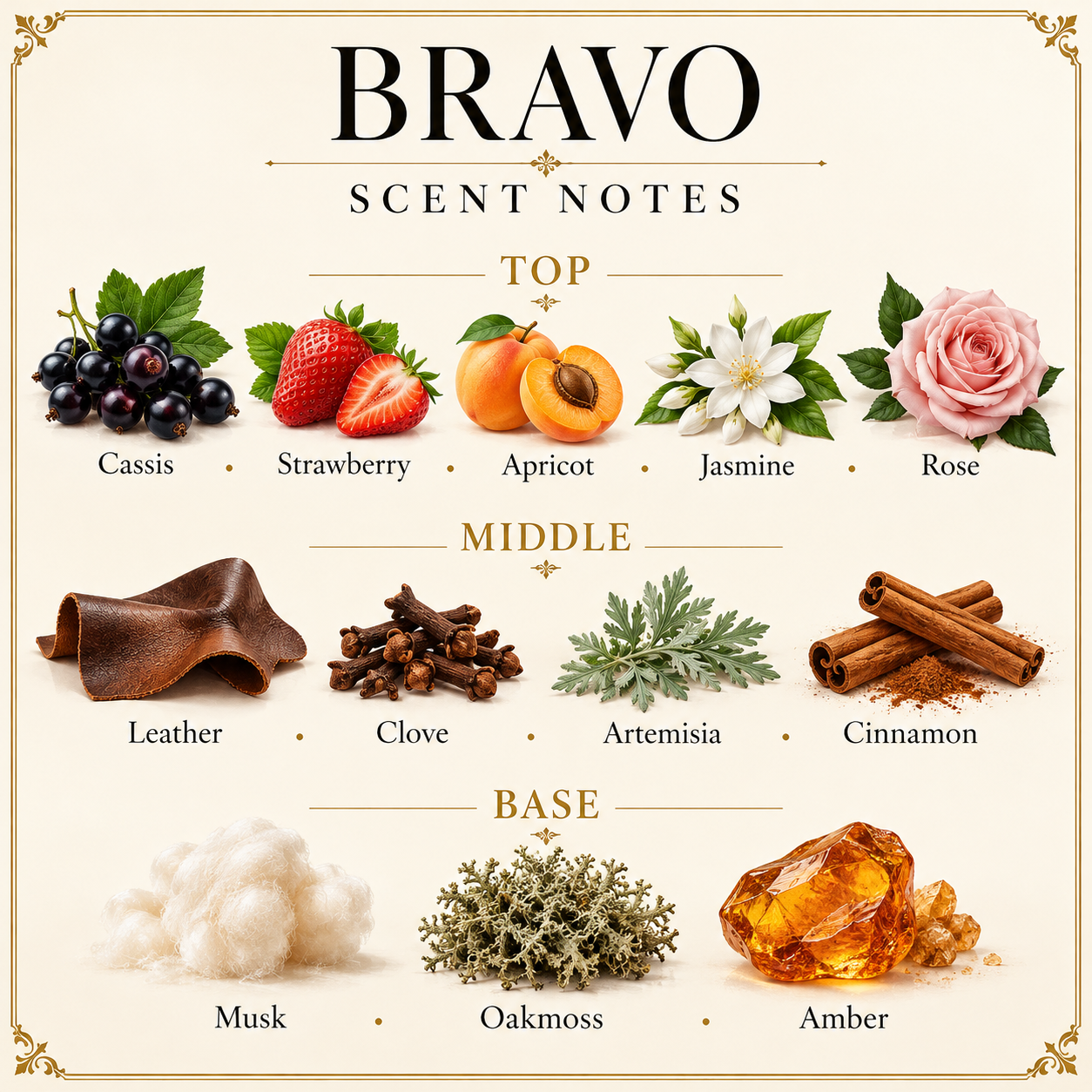 Bravo by Ramon Monegal 3.4 Oz Eau De Parfum Spray for Unisex - notes [Drive:1-gZNMV2h8DXtLzdzvw6XiHohxAgJ3OHk]