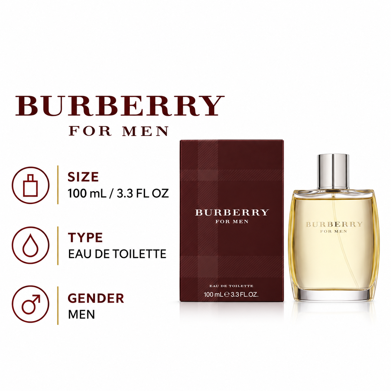 Classic by Burberry 3.4 Oz Eau De Toilette Spray for Men - Size [Drive:16P6CXvkUW8wtfl7PDkTdQFr-3w3oHmql]