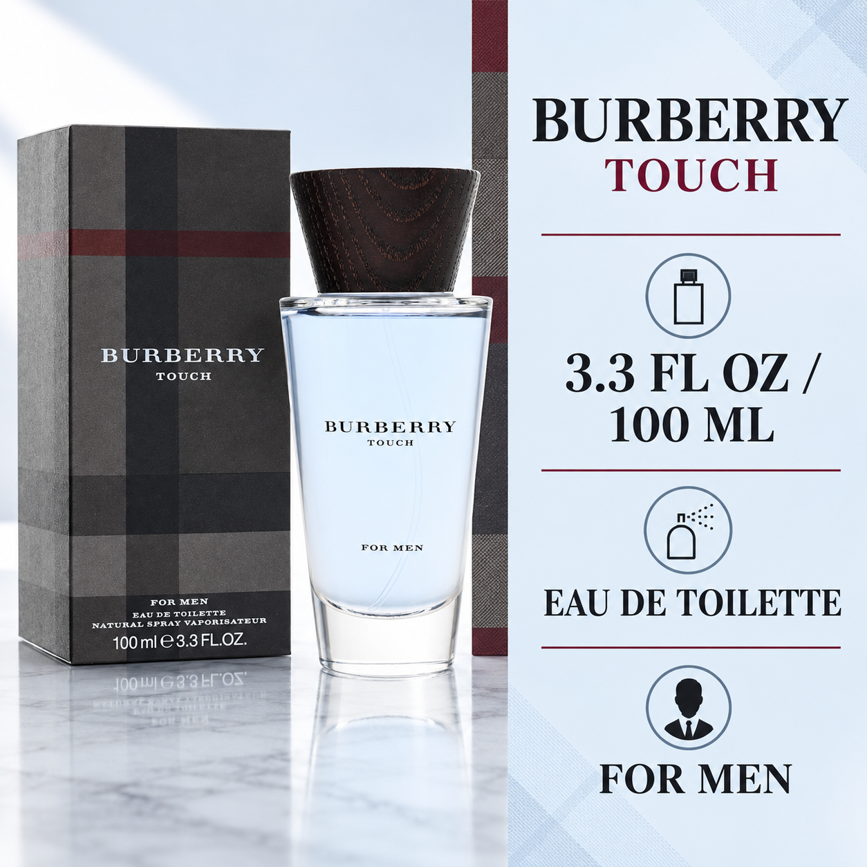 Touch by Burberry 3.4 Oz Eau De Toilette Spray for Men - Size [Drive:1jffjYIK19umpx8Sb6-oWMag24Lmr0pd-]