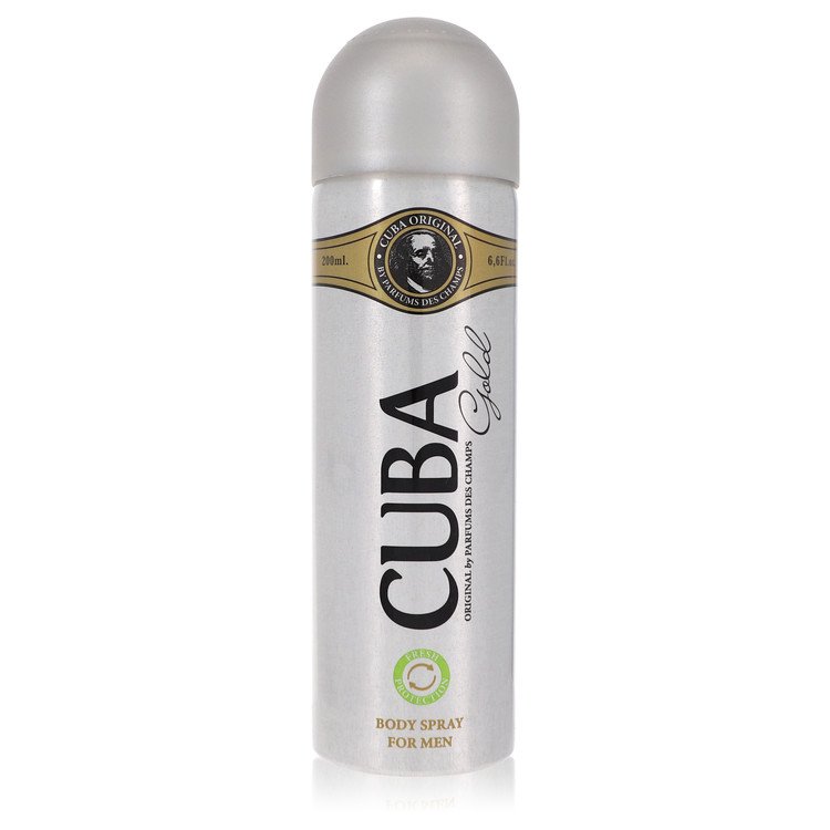 Cuba Gold Cologne by Fragluxe Deodorant Spray (unboxed) 6.7 oz for Men - Authentic Fragrance - Discount Men Perfume or Cologne Fragrance