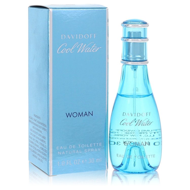 Cool Water Perfume by Davidoff Eau De Toilette Spray 1 oz for Women - Authentic Fragrance - Discount Women Perfume or Cologne Fragrance