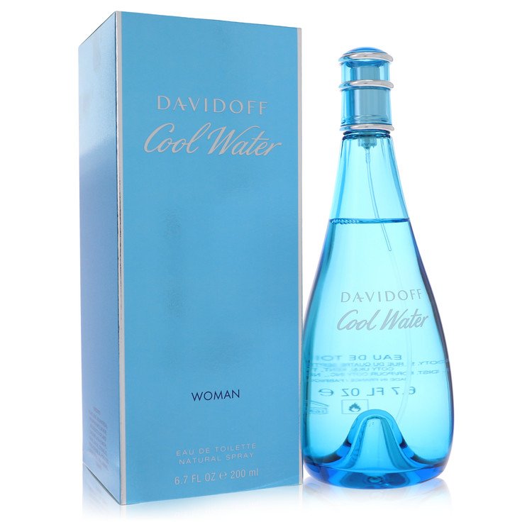 Cool Water Perfume by Davidoff Eau De Toilette Spray 6.7 oz for Women - Authentic Fragrance - Discount Women Perfume or Cologne Fragrance