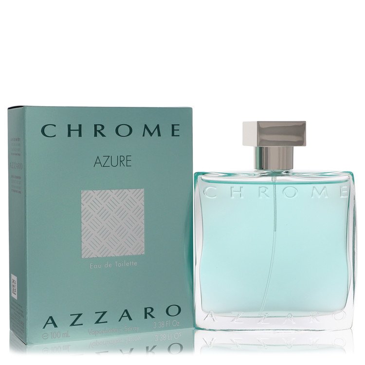 Chrome Azure Cologne by Azzaro Eau De Toilette Spray 3.4 oz for Men - Authentic Fragrance - Discount Men Perfume or Cologne Fragrance
