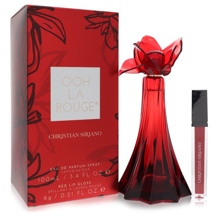 Christian Siriano Ooh La Rouge Perfume by Christian Siriano Eau De Parfum Spray + 0.21 oz Red Lip Gloss 3.4 oz for Women - Authentic Fragrance - Discount Women Perfume or Cologne Fragrance