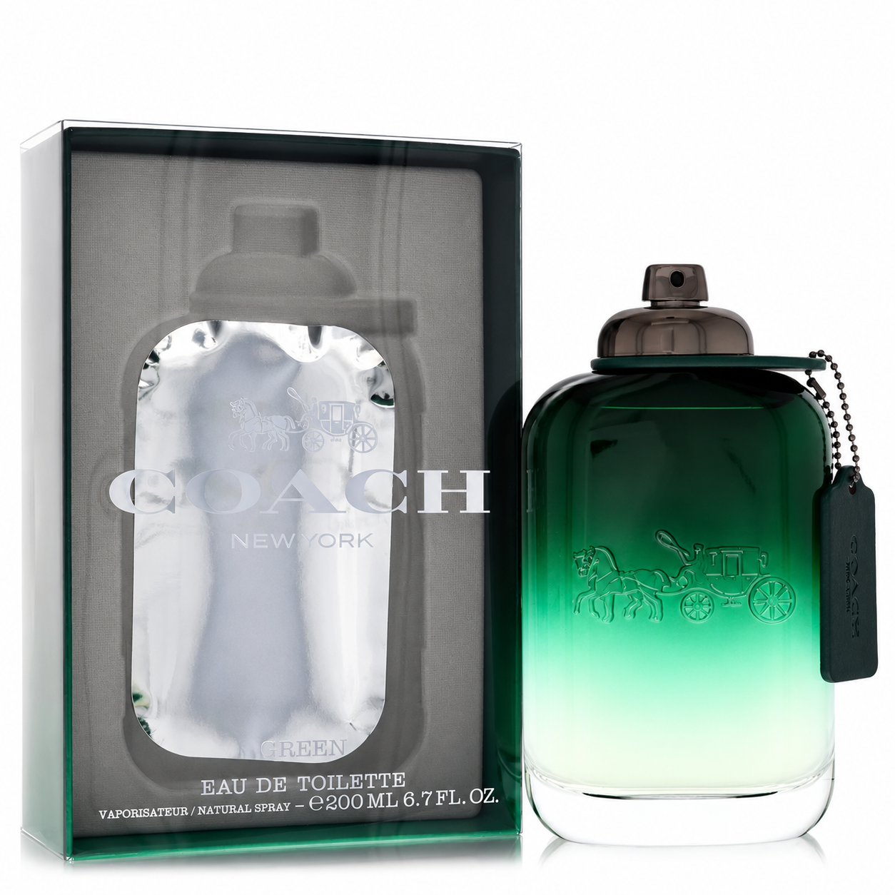 Coach Green 200 mL / 6.7 fl oz Eau de Toilette for men — bottle and retail box