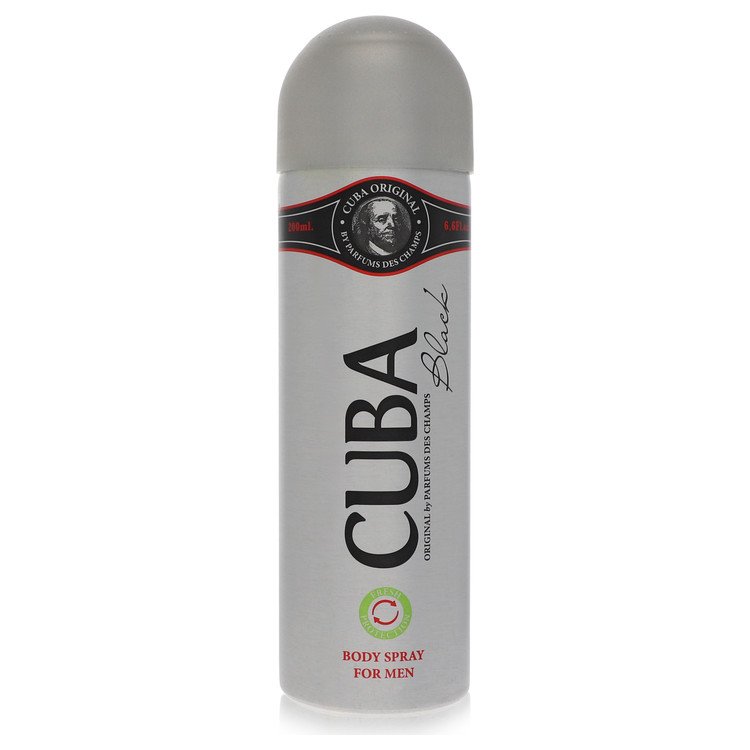 Cuba Black By by Fragluxe 6.6 oz oz Body Spray 6.6 Oz Spray for Men - Perfumes4All