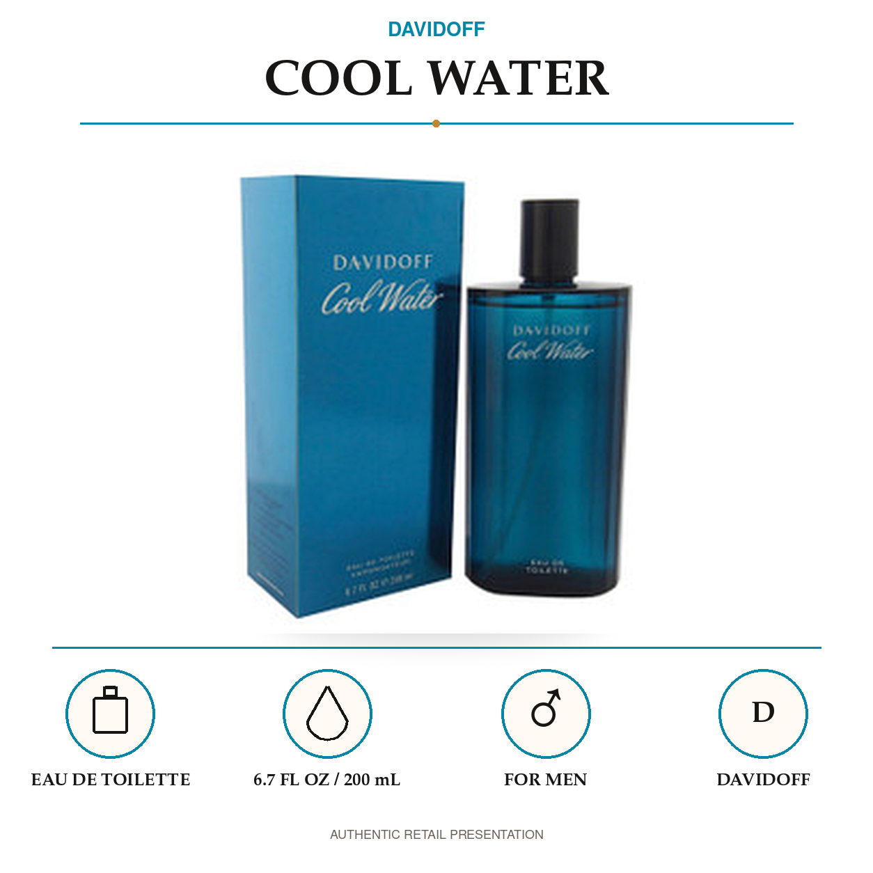 Cool Water by Davidoff 6.7 Oz Eau De Toilette Spray for Men - Size [Drive:1NohjPcFL2-QU6ofYVEhgxzHOdsvI4xTh]